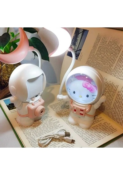 Sevimli Karikatür Göz Korumalı Usb Gece Lambası Beyaz-pembe-mor Çok Renkli