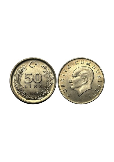 Türkiye 1984 Yılı 50 Lira Çil Unc Koleksiyon Para