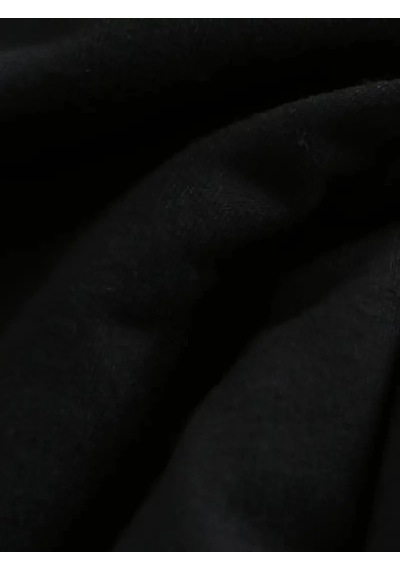 Kadın Baskılı Tişört Kısa Kol Bisiklet Yaka T-shirt - Siyah