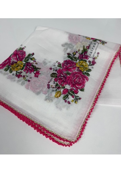 Eripek Oyalı Organik Pamuklu Yazma- 06083 Beyaz