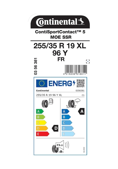 Continental 255/35r19 96y Xl Fr Ssr Moe Sc5 Yaz Lastiği 2025