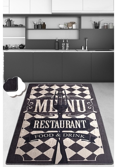 Food And Drink Djt 200X290 Cm Mutfak Halısı Yıkanabilir Kaymaz