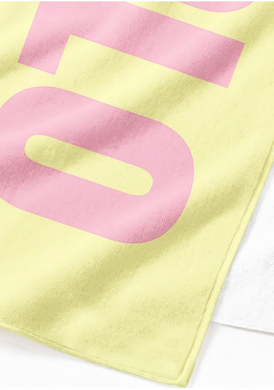 Yolo Yazılı Modern Plaj Havlusu - Sarı Pembe Minimalist Havuz Deniz Hızlı Kuruyan Mikrofiber Havlu Çok Renkli