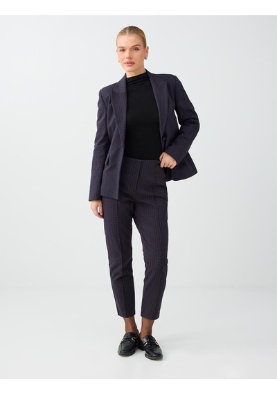 Jimmy Key Siyah Ekose Desenli Kapak Cepli Pamuk Karışımlı Blazer Ceket 6ww058345900