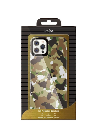 Kajsa Apple Uyumlu iPhone 12 Kılıf Asker Desenli Kajsa Camo Kapak ZORE-216570