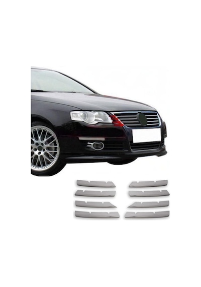 Vw Passat 3C Krom Ön Panjur 8Prç 2005-2010 Arası P.Çelik