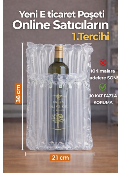 21x36 Cm 50 Adet Havalı Kargo Poşeti Airbag/airbed/airpack/airpak Ambalaj