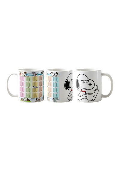 Eğitici Çarpım Tablosu Snoopy Kupa Bardak Tek Adet K028 Çok Renkli