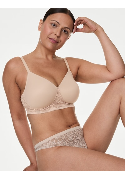 Marks & Spencer Body Soft:trade Mark: Dantel Detaylı Balensiz Pamuklu Ameliyat Sonrası Sütyeni Pembe