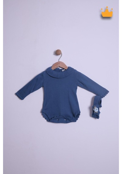 Babyhola Kız Bebek Triko Bandana Badi 2'li Set Yenidoğan Konsept Çekim Kostümü 9000 Mavi Babyhola Kız Bebek Triko Bandana Badi 2'li Set Yenidoğan Konsept Çekim Kostümü 9000 Mavi