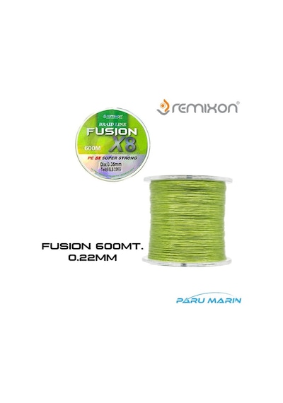 Remixon Fusion 600mt. 0.22mm 14kg. X8 Yeşil İp Misina