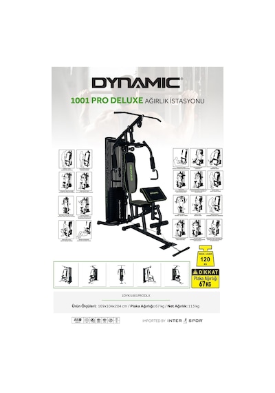 Dynamic Voit Garantili 1001 Pro Deluxe Çalışma Istasyonu Homegym (67KG Plaka Ağırlığı)