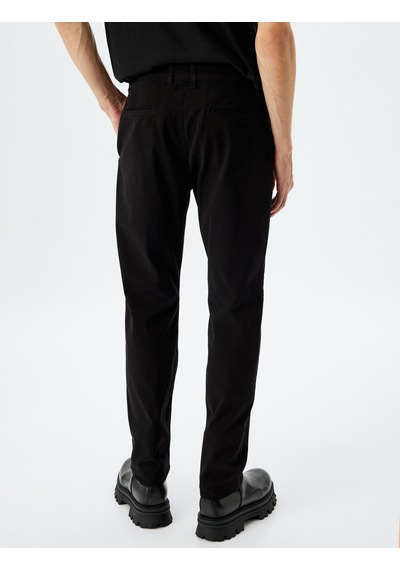 Koton Slim Fit Pamuklu Gabardin Pantolon Siyah 5wam40055hw Siyah