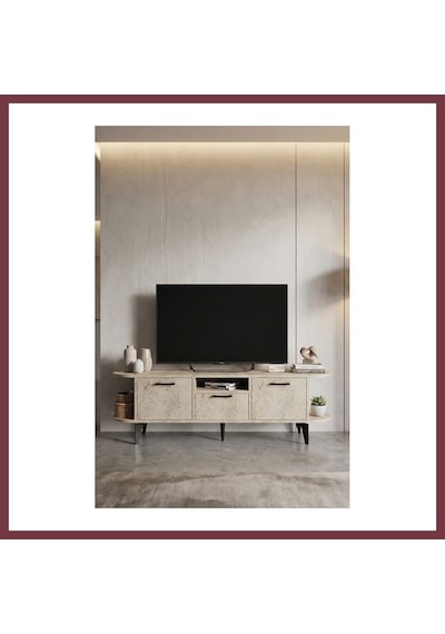 Storeşahin Mira Tv Sehpası Suntalam Ekru 160x35 Cm Shn0720