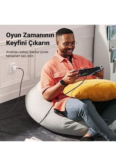 Gen2 100 W Thunderbolt 3 Type-c To Type-c Örgülü Uzatma Kablosu 50 Cm