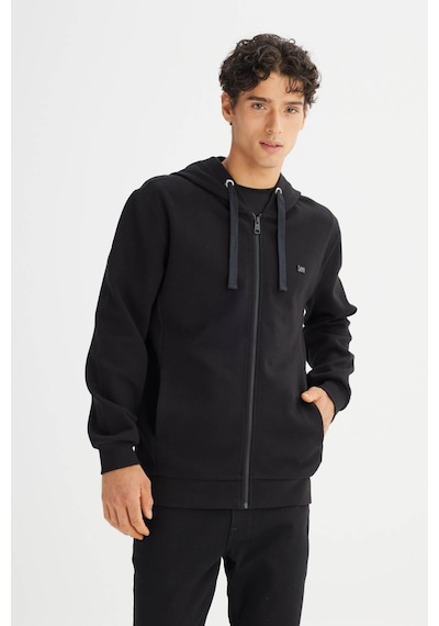 Lee Kapüşonlu Fermuarlı Siyah Erkek Sweatshirt L2520310001 Siyah