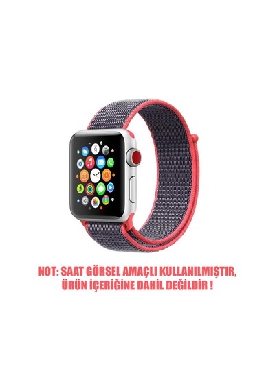 Microsonic Apple Uyumlu  Watch Ultra Hasırlı Kordon Woven Sport Loop