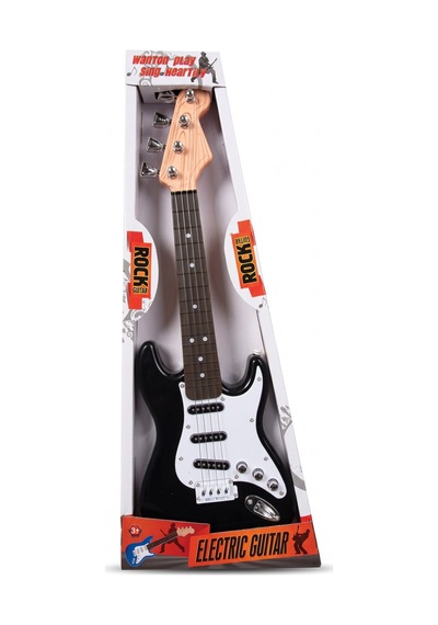 Pilli Elektronik Rock Gitarı 44 Cm 45111 Siyah