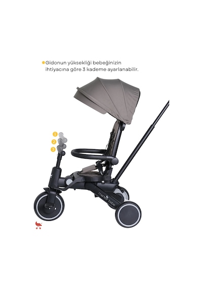 Merkür Bebe Hawk Üç Tekerlekli Bebek Ve Çocuk Bisikleti Gri Gri