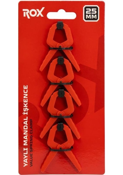 Rox 0146 Yaylı Mandal Tip Kıskaç İşkence 25 Mm 4 Lü