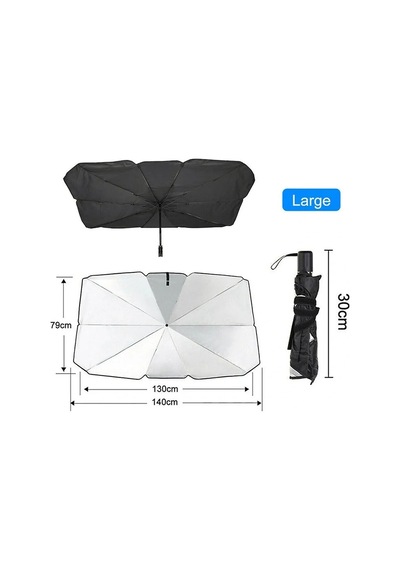Magicool Araba Güneş Gölge Koruyucu Şemsiye Oto Ön Cam Güneşlik 145cm 79cm