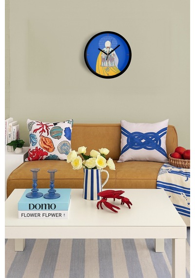 Buda Nın Işığı Modern Duvar Saati - 25cm - Önü Camlı Siyah Kasa - Sessiz Mekanizma-jh0487 Siyah