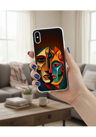Samsung Galaxy S23 Fe Uyumlu Şeffaf Kılıf Tablo 6 Tasarımlı