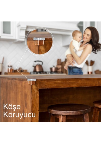 Beyaz Köşe Koruyucu 16 Adet Ide0216, Standart Çok Renkli