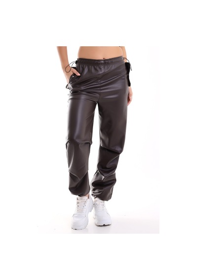 Winmoda34 Kadın Paçası Ayarlanabilir Cebi Kapaklı Yüksek Bel Deri Pantolon Acıkahve Winmoda34 Kadın Paçası Ayarlanabilir Cebi Kapaklı Yüksek Bel Deri Pantolon Acıkahve