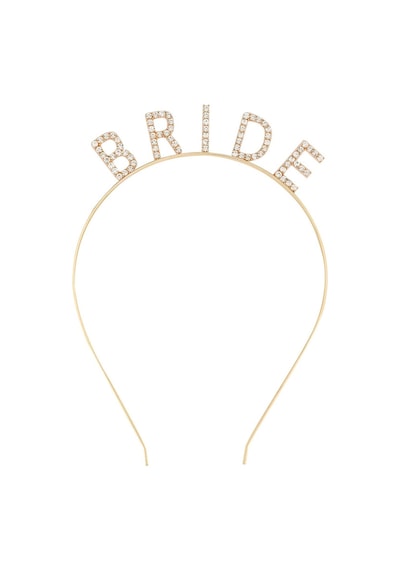 Altın Gold Renk Bekarlığa Veda Kristal Taş Bride Tacı İthal 16x10 Cm Çocuk
