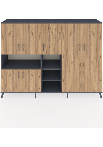 Hyperion Dolap 13 Raflı 7 Kapaklı 220x44x163 Antrasit-çam/antrasi Antrasit-çam/antrasit Hyperion Dolap 13 Raflı 7 Kapaklı 220x44x163 Antrasit-çam/antrasi Antrasit-çam/antrasit