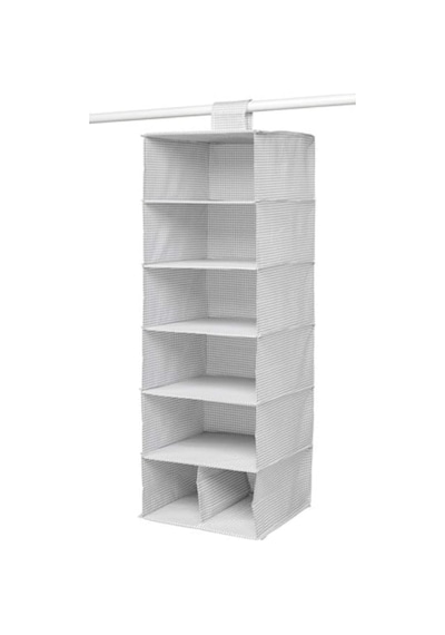 Ikea 7 Bölmeli Stuk Depolama Beyaz Gri 803.708.70 Boyut 11 ¾x11 ¾x35 ½