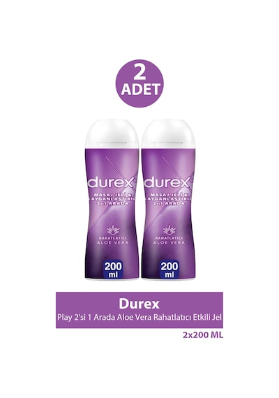Durex Play 2'si 1 Arada Aloe Vera Etkili Jel 200 Ml 2 Adet