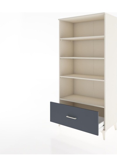Hyperion Dolap 4 Raflı Tek Çekmeceli 88x44x182 Aytaşı-antrasit Aytaşı