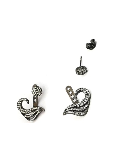 Zirkon Taşlı Gümüş Earcuff Cift Küpe N11.99381