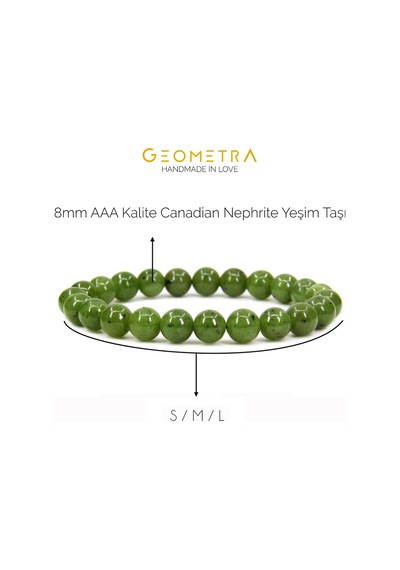 Geometra Concept Kanada Yeşim Taşı Doğaltaş Bileklik Çok Renkli