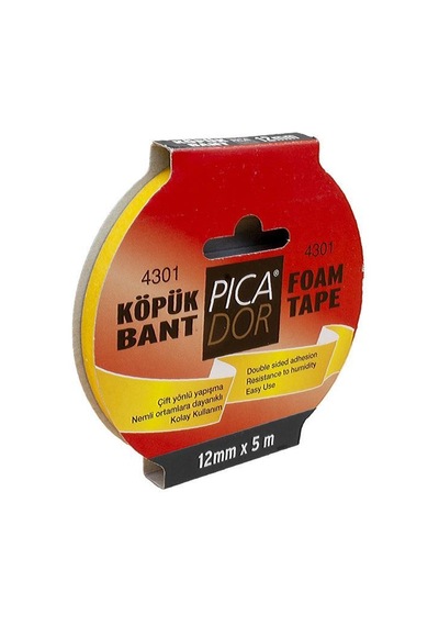 Picador Çift Taraflı Bant Köpük Rulo Askılı 12Mmx5M 4301