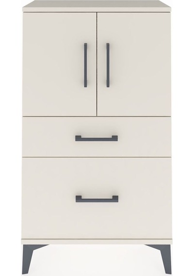Arges Komodin 2 Raflı 2 Çekmeceli 2 Kapaklı 60x30x106 Aytaşı-aytaşı Aytası