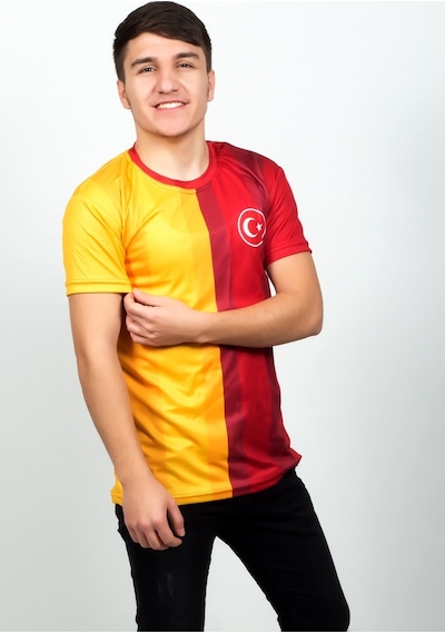 Çiftlere Özel Futbol Forması Sarı & Kırmızı 19 Kırmızı