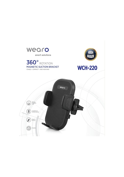 Izgaralıktan Araç Içi 360 Derece Dönen Telefon Tutucu Otomatik Telefon Tutucu - Klima Izgara İçin Wch-220