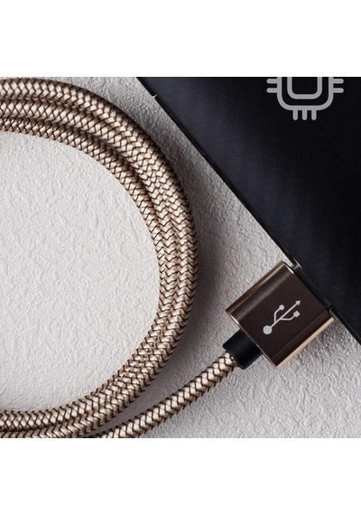 Micro Usb Hasır Metal Ipli Android Hızlı Şarj Data Kablosu