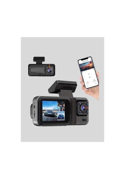 Astraltech 3 Kameralı Araç Dvr 1080p Ön + Hd Arka + İç Kamera Döngü Kayıt 2 Ekran