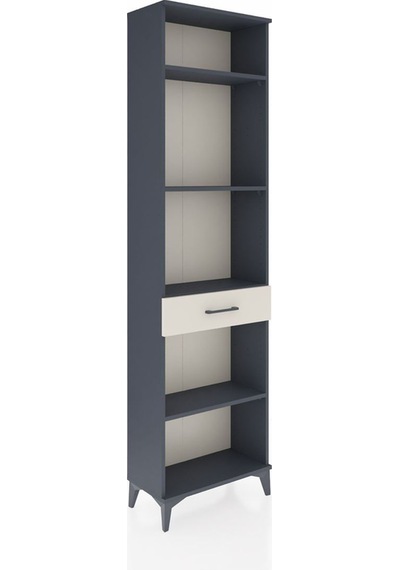 Arges Dolap 4 Raflı Tek Çekmeceli 60x30x221 Antrasit-aytaşı Antrasit