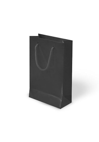 Siyah Lüks Karton Çanta Lüks 20x25x8 Cm Pakette 24 Adet.