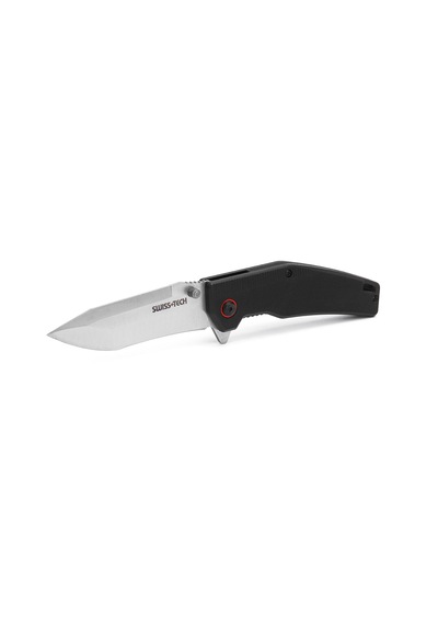 Swisstech G10 Folding Knife-satin Polish Siyah