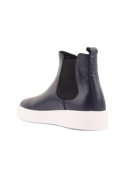 Shoetyle - Lacivert Hakiki Deri Erkek Chelsea Bot 250-041 -1162 Lacivert