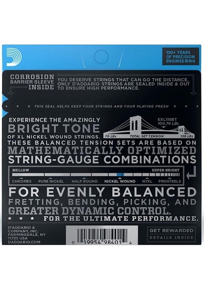 D'addario Exl110bt Balanced Regular Light Elektro Gitar Teli 10-46