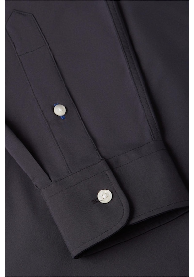 Tommy Hilfiger Erkek Poplin Solid Siyah Gömlek-13455 Siyah