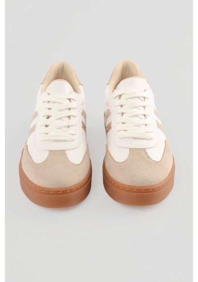 Mubiano Kadın Sneaker Bağcıklı Spor Ayakkabı Leron Beyaz Beyaz