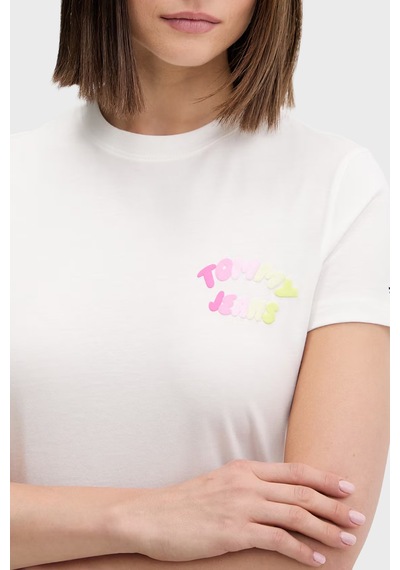 Tommy Jeans Logolu % 100 Pamuk Regular Fit Bisiklet Yaka T Shirt Bayan T Shirt Dw0dw22310 Ybl Beyaz Tommy Jeans Logolu % 100 Pamuk Regular Fit Bisiklet Yaka T Shirt Bayan T Shirt Dw0dw22310 Ybl Beyaz